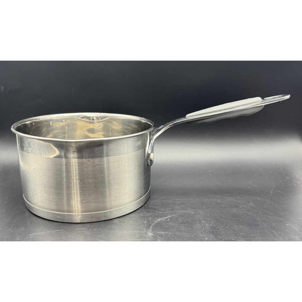 David Burke Gourmet Pro Stainless Saucepan 2.5 Qt 2.4L w/Pour Spouts No Lid
